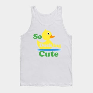 So Ducking Cute Gender neutral baby onesie Rubber Duckie YellowDuck Tank Top